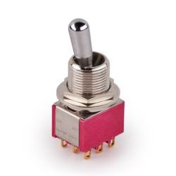 MEC Maxi Toggle Switch, Short, Solder Lugs, ON/ON,